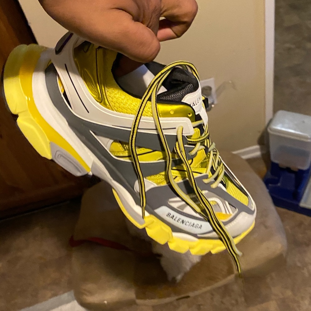 Balenciaga shoes, yellow white black